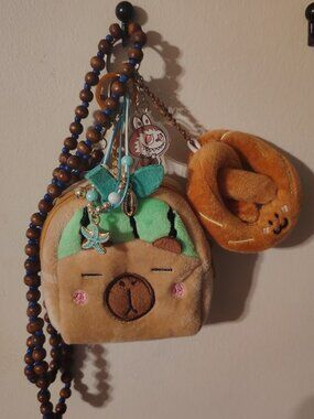 Custom Made Capybara, Pretzel, Labubu Keychain Bundle